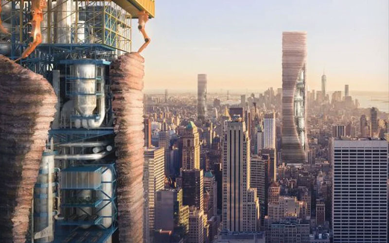concept design of a 3d printed skyscraper